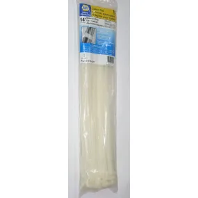 Napa 770-9217 Standard Duty White Cable Ties 0.19 x 14" Long Nylon 6/6 100pk