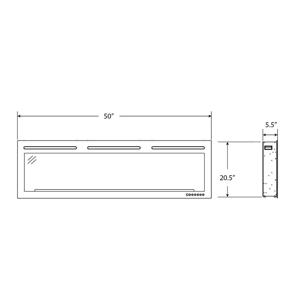 Napoleon 50-In PurView Wall Mount Electric Fireplace