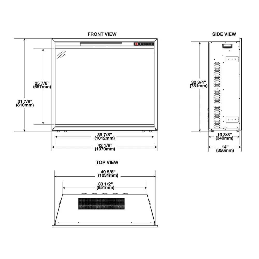 Napoleon Element 42-in Built-In Electric Fireplace