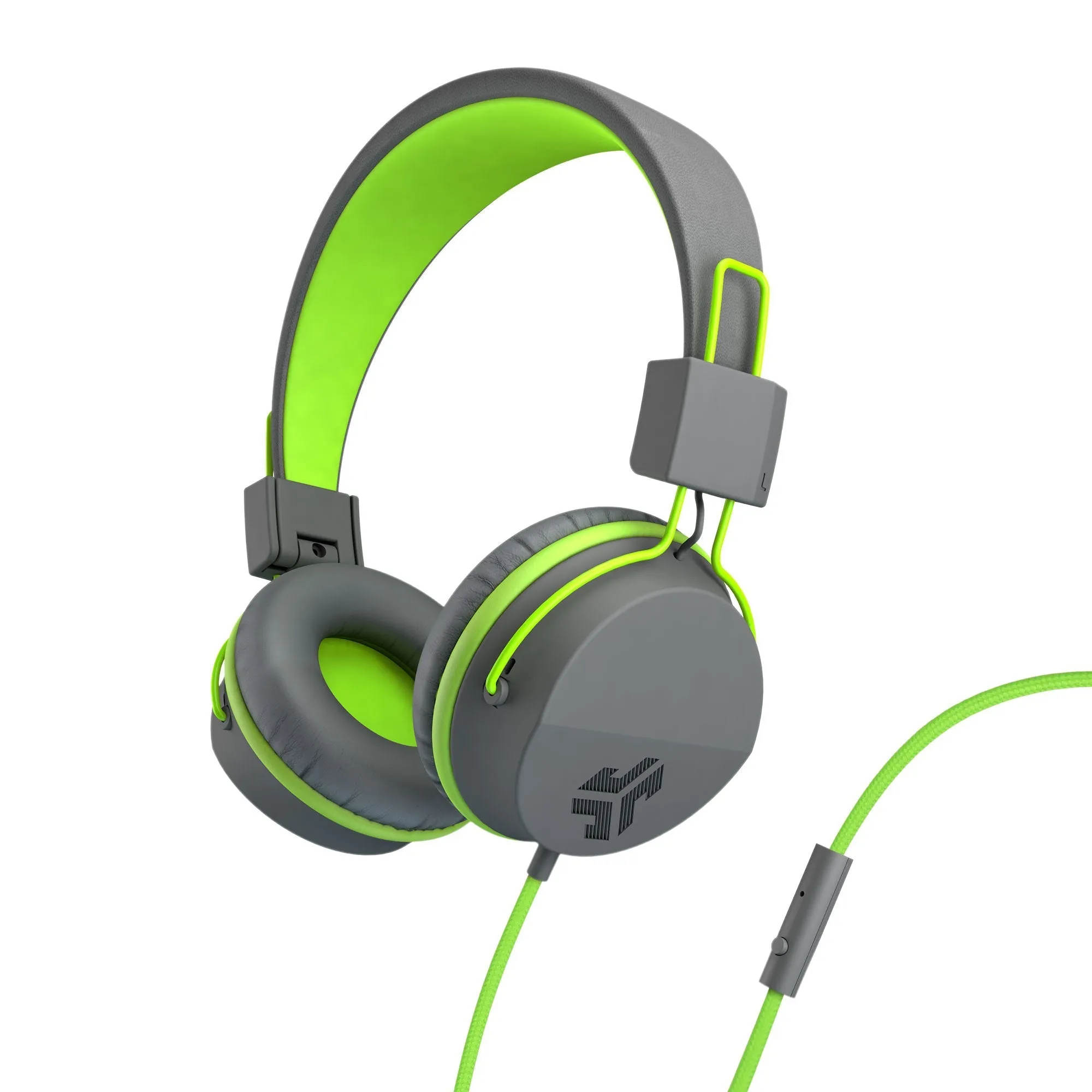 Neon Wired On-Ear Headphones Graphite/Lime