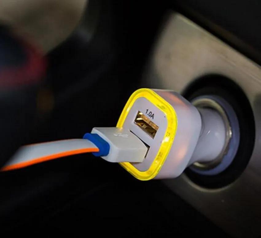 New Arrival 2.1A 1A Dual 2 USB Port LED Car Charger Adapter for Universal Smart Phone Tablet