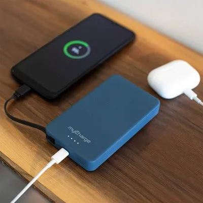 New - myCharge Amp Prong Plus 10000mAh/12W Output Power Bank with Integrated Charging