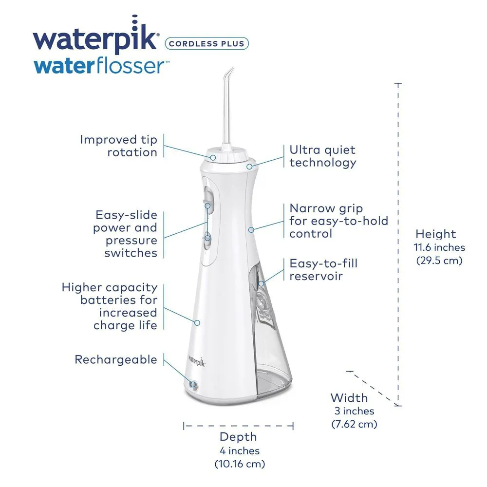 Open Box - Waterpik Cordless Plus Water Flosser - WP-450W - White