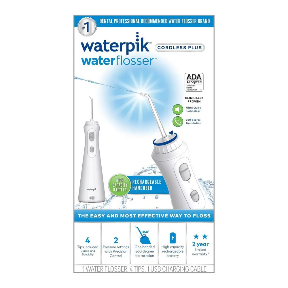 Open Box - Waterpik Cordless Plus Water Flosser - WP-450W - White