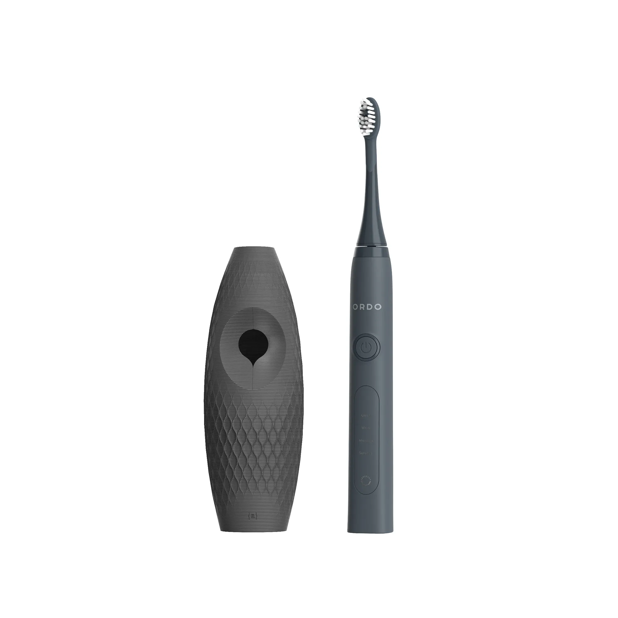 Ordo Sonic  Toothbrush & {access}ories Handle - Charcoal Curved Large Diamond