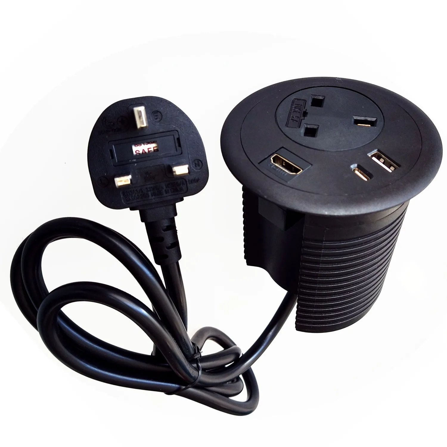 Osby Built in Desk Power Outlet with HDMI, USB-A & USB-C