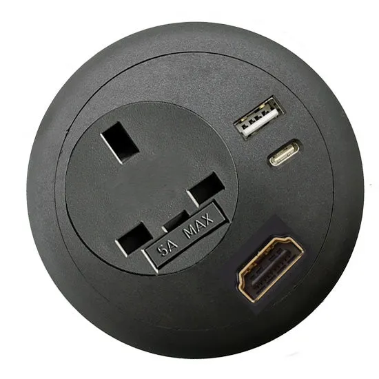 Osby Built in Desk Power Outlet with HDMI, USB-A & USB-C