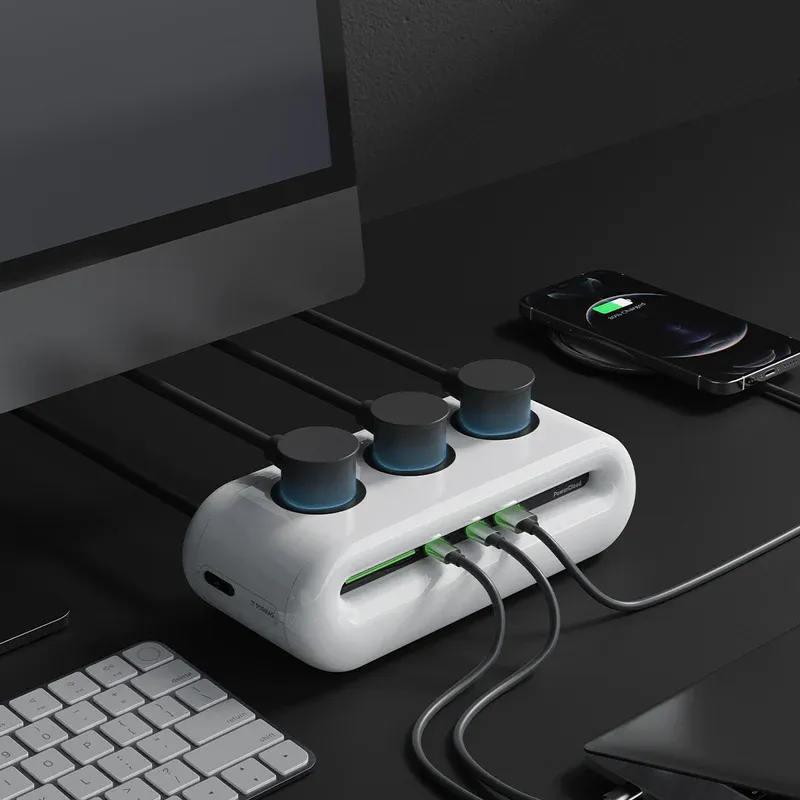 PowerCloud USB Desktop Charging Station Power Strip