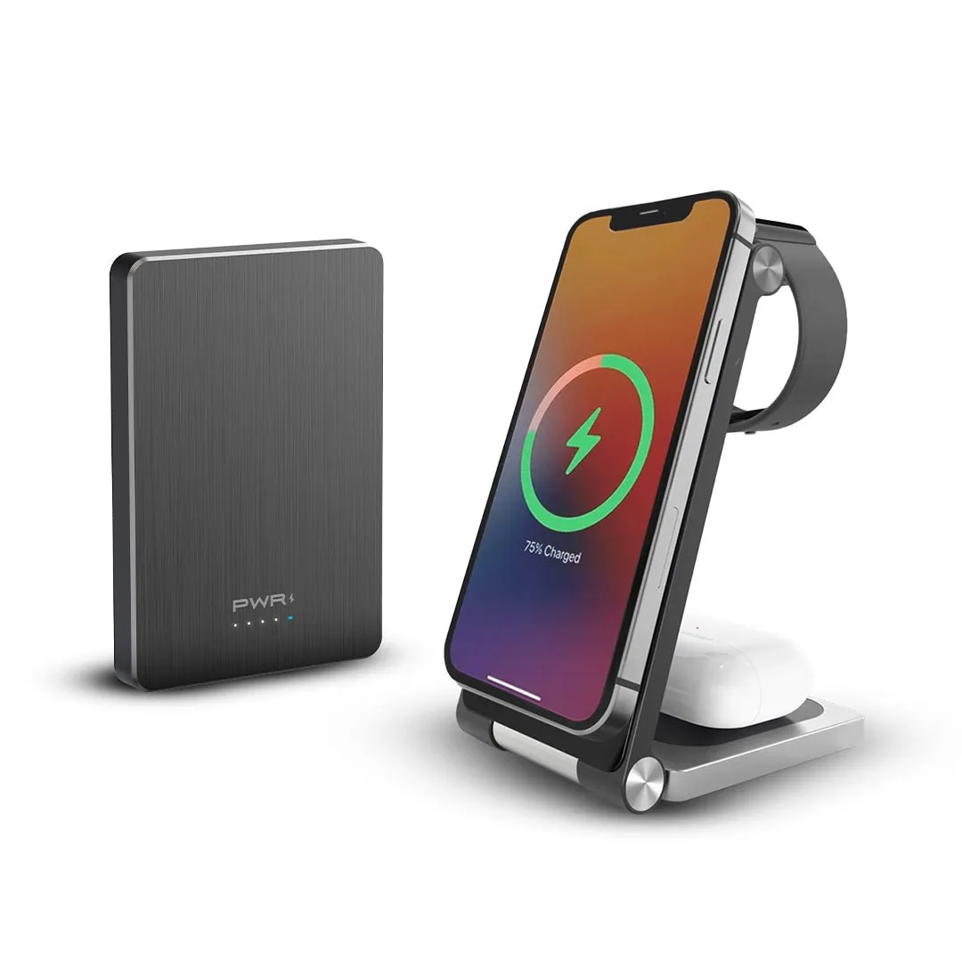 PowerGO - Magnetic Power Bank   Fold 3 in 1 Charger