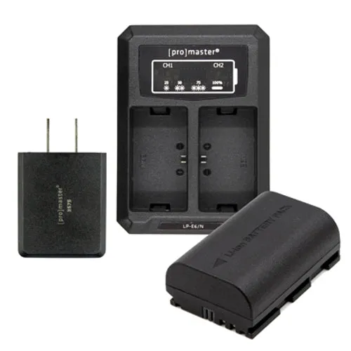 Promaster Battery & Charger Kit For Canon Lp-E6NH