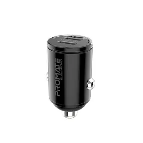 Promate Micro Car Charger with 2x USB-C 20W