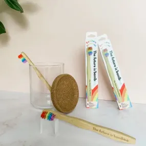 Rainbow Bamboo Toothbrush for Kids