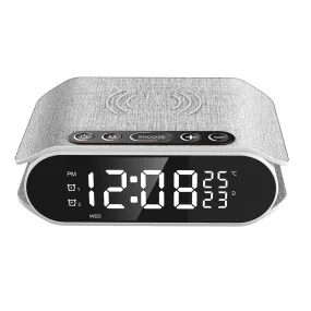 Rewyre Alarm Clock with Temperature Display & 15W Wireless Charging