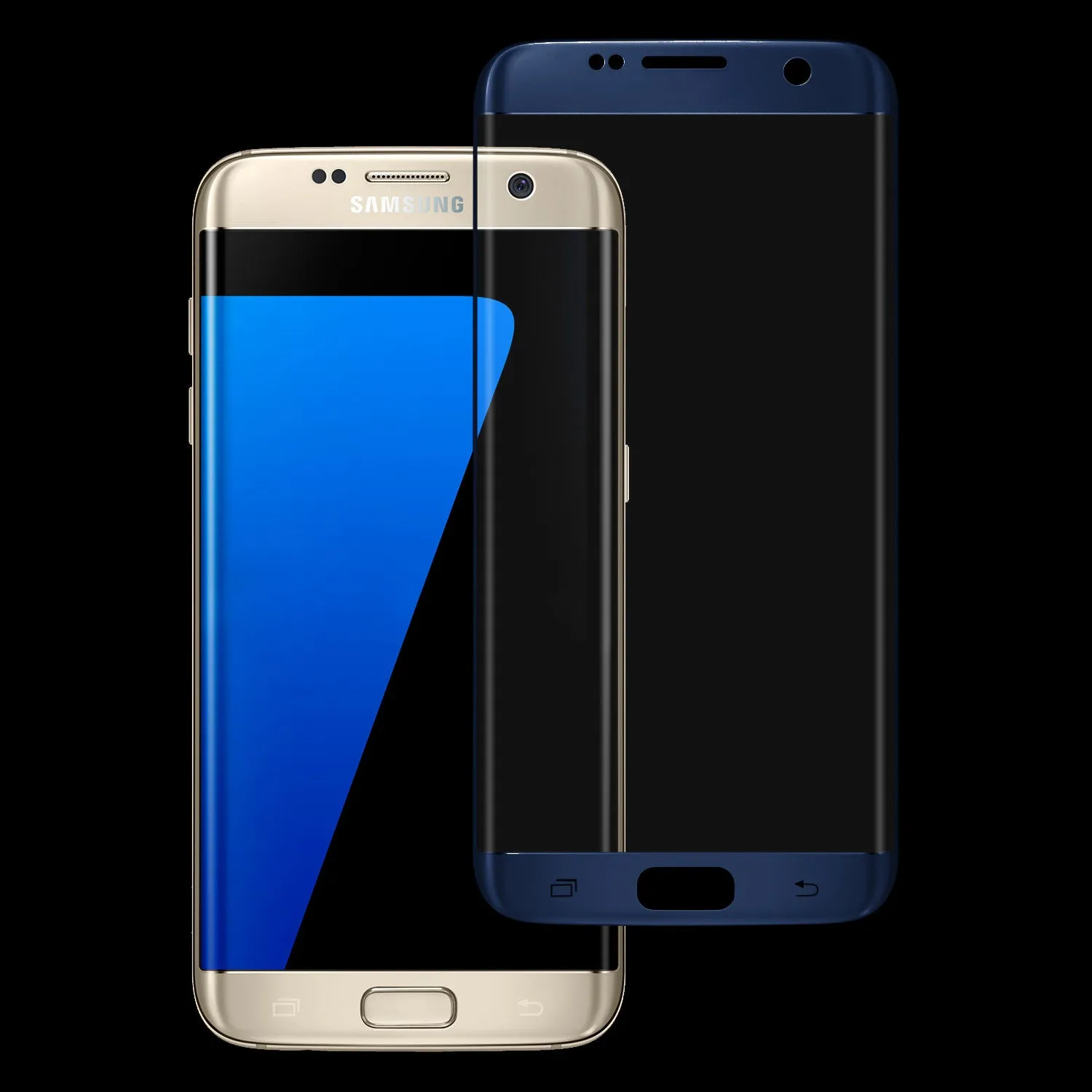 Samsung Galaxy S7 Edge Premium HD Temper Glass Ultra Thin Scratch Free Screen Protector for Galaxy S7 Edge - Blue