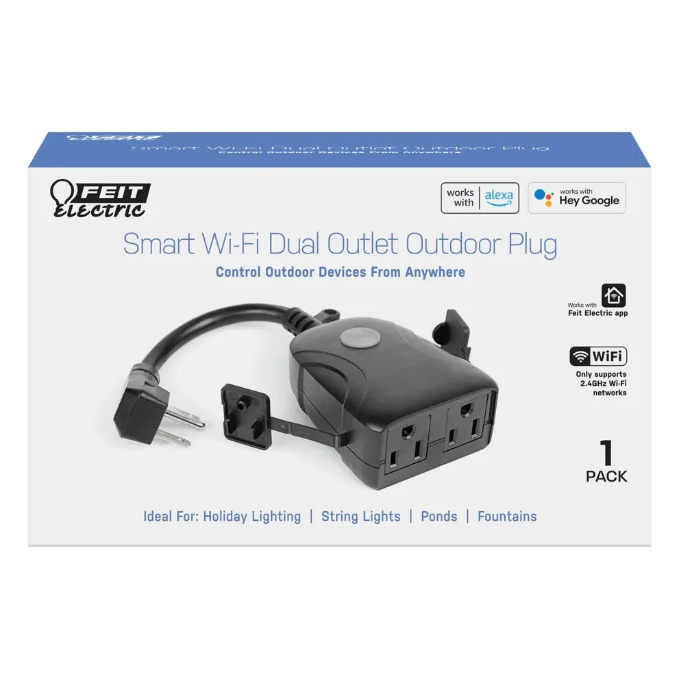 Smart WiFi Dual Outlet Outdoor Plug PLUG/WIFI/WP