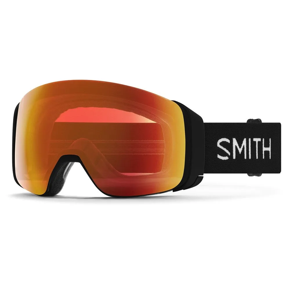 Smith 4D Mag Low Bridge Black Goggles | ChromaPop Everyday Red Mirror  / ChromaPop Storm Yellow Flash