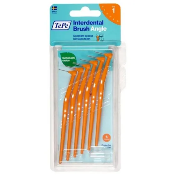 TePe Interdental Angle Brush Orange Size 1 6pk