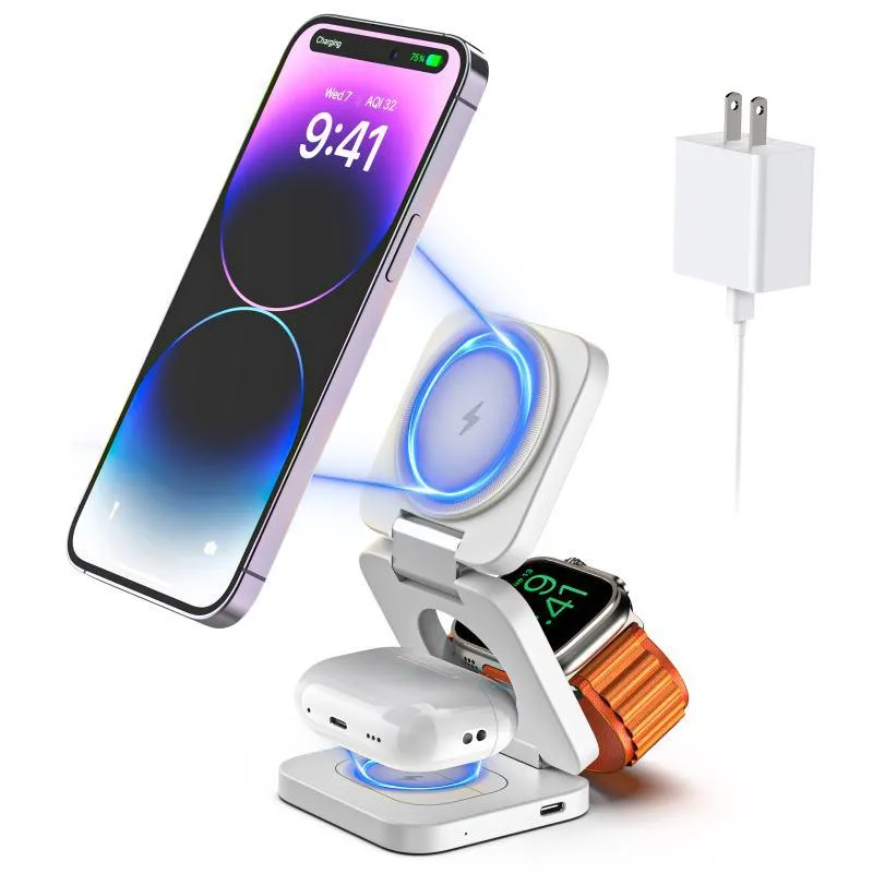 Three In One Magnetic Suction Wireless Charger