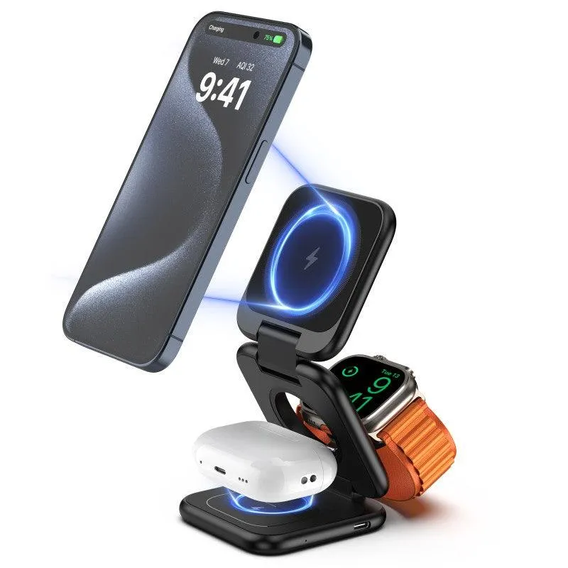 Three In One Magnetic Suction Wireless Charger