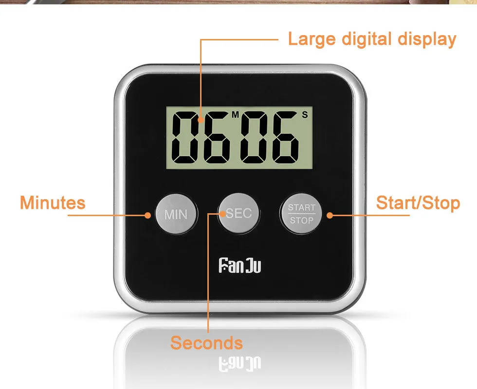 Timer Kitchen Digital  Stopwatch  Magnet Back Suction Timer