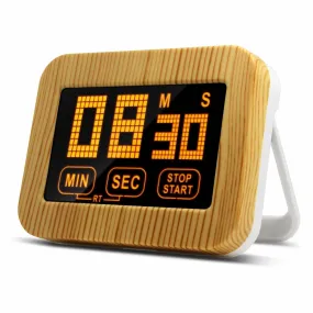 Timer Wooden Touch Screen Luminous Kitchen  Backlight Kitchen Timer