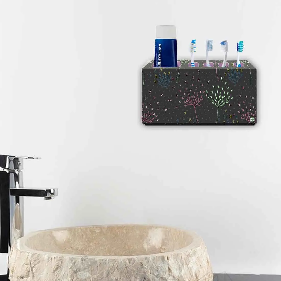 Toothbrush Holder Wall Mounted -Flower Petals