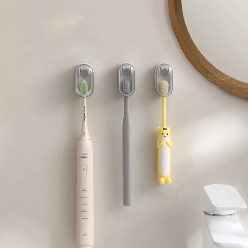 Toothbrush Holder Wall Mounted With Cover