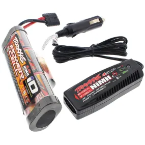 Traxxas 1/10 Stampede 4x4 VXL 8.4v 3000 mAh iD Hump Battery & 4 Amp Charger