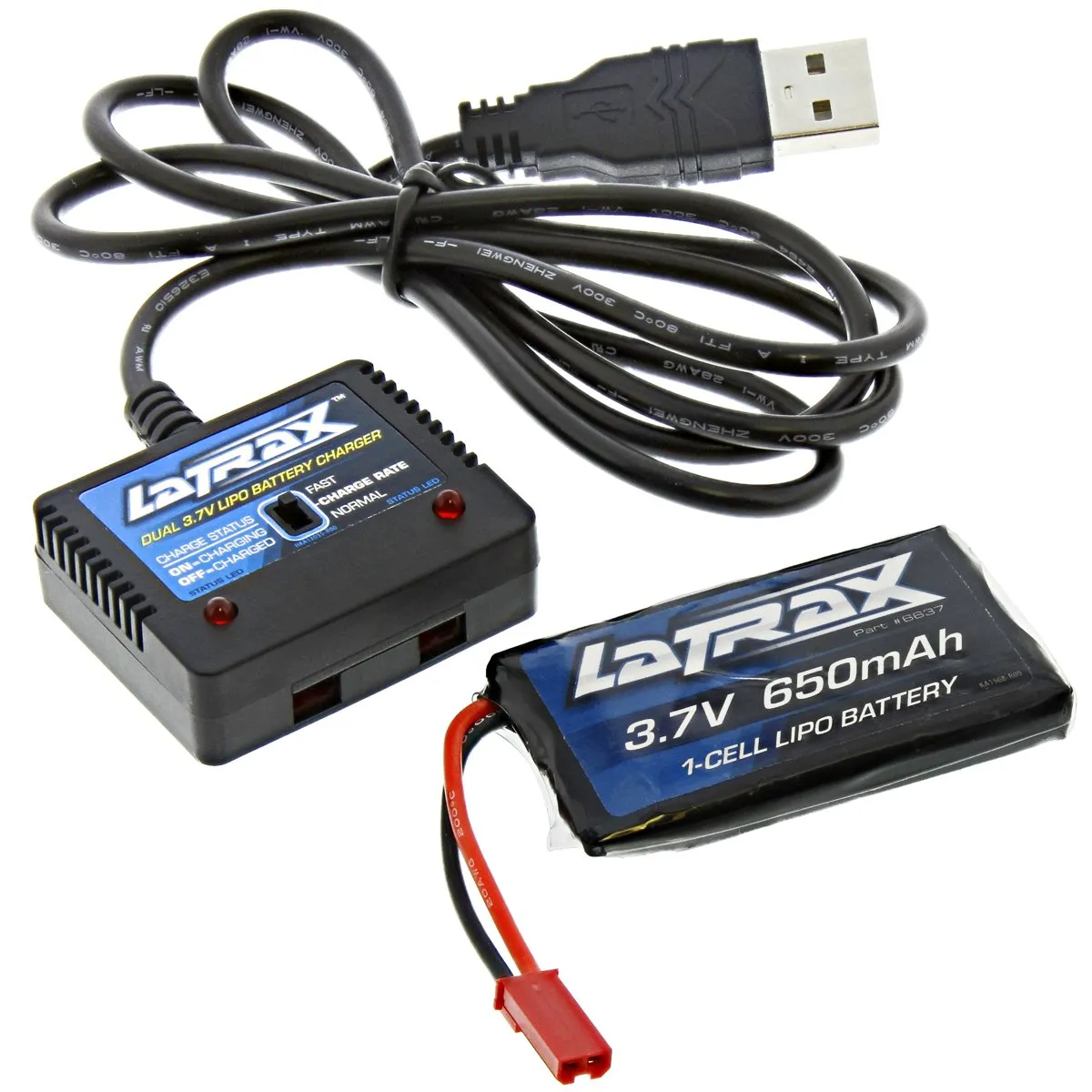 Traxxas LaTrax Alias Quadcopter 3.7v LiPo Battery & Dual Port USB Charger