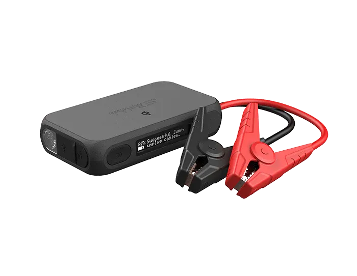 TYPE S 12V 6.0L Battery Jump Starter with Qi Wireless Charging, JumpGuide™ and 8,000 mAh Power Bank - Black