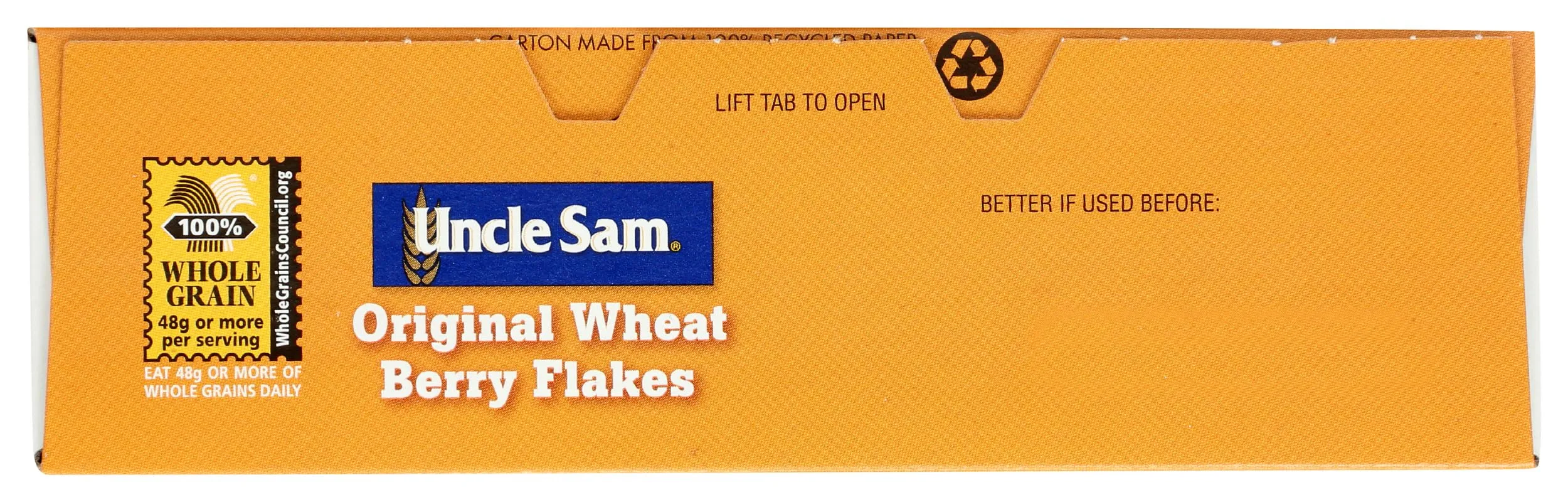 Uncle Sam Toasted Wheat & Flaxseed Cereal 10 oz Box