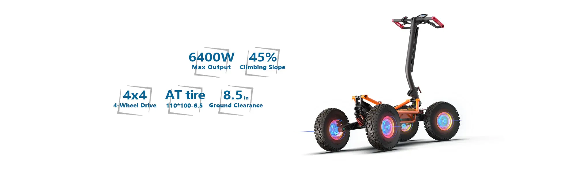 VEEHOP All-Terrain Escooter Mini ATV