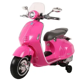 Vespa Licensed 6V Kids Ride On Motorbike - Pink