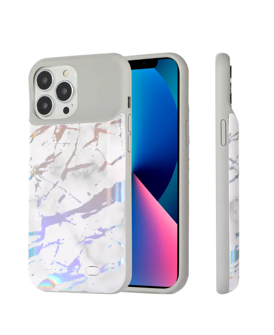 White Holo Marble Ultra Battery Case