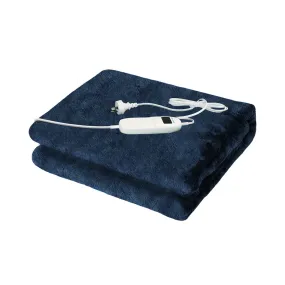 Whitley Electric Soft Blanket Heated Timer Bedding Washable Warm Winter Snuggle - Blue