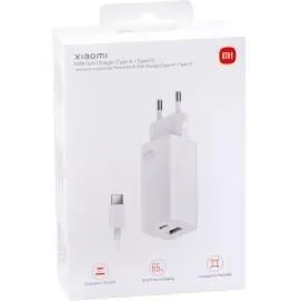 Xiaomi Mi 65W Wall Charger USB-C  USB-A GaN Tech  Cavo1m USB-C