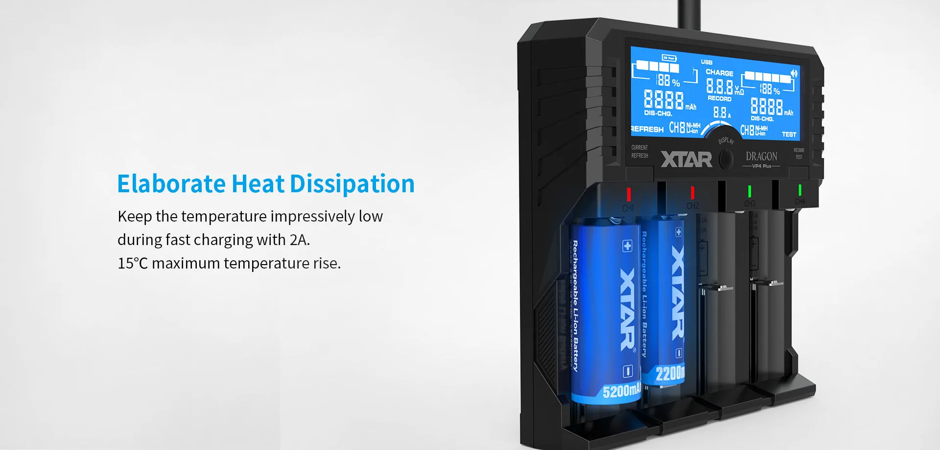 XTAR DRAGON VP4 Plus Battery Charger